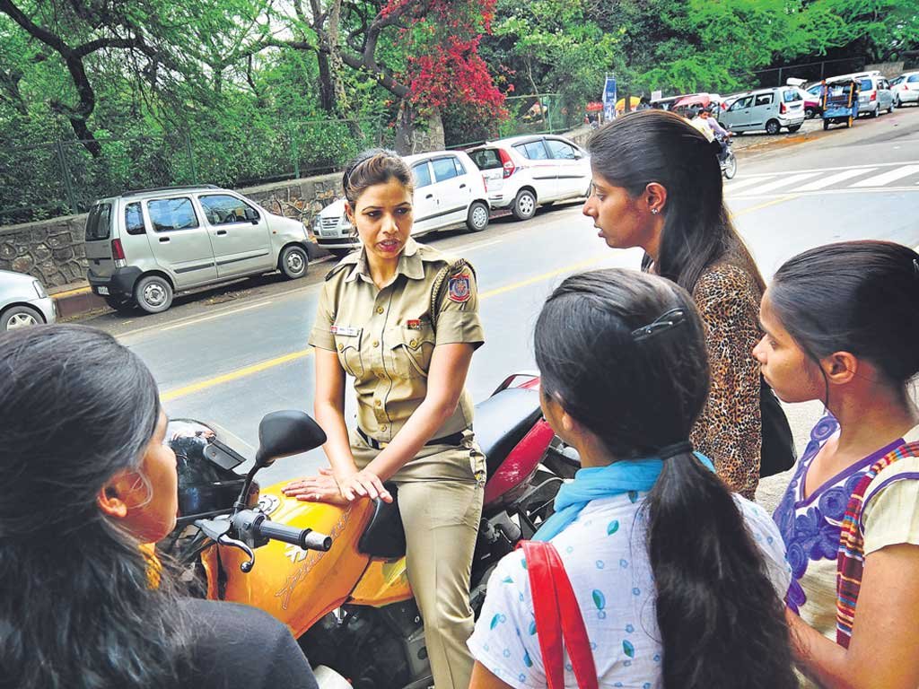women officers on bike patrol